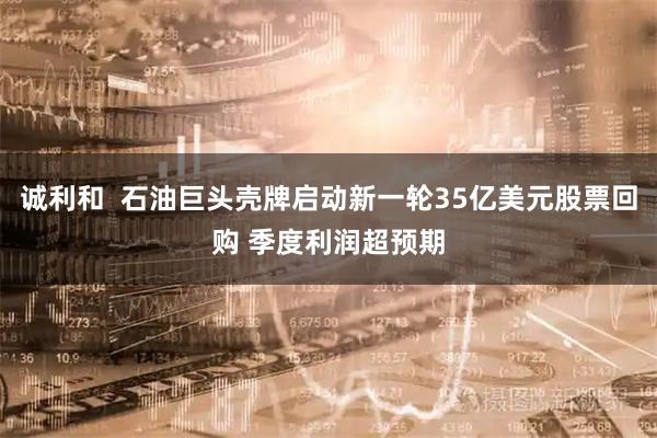 诚利和 石油巨头壳牌启动新一轮35亿美元股票回购 季度利润超预期